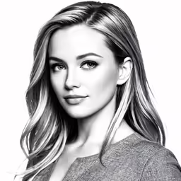 a black and white image of a beautiful woman