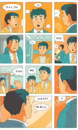 a page from the comics about a man talking to another man