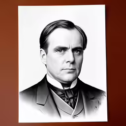 a black and white photo of a man in formal clothes