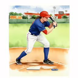 this is a painting of a baseball player