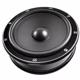 a pair of speakers on top of each other