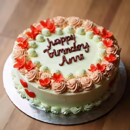 this birthday cake is decorated with colorful icing