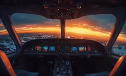 an image of the inside of a cockpit airplane