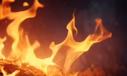 close up image of flames that are glowing