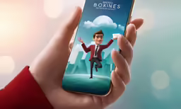 someone holding up an iphone while watching the movie skyfall