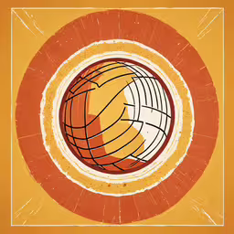 a painting in orange, white and yellow with an orange swirl on the center,a painting with a golden circle and a white rectangular