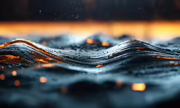 some waves are on a wet surface outside