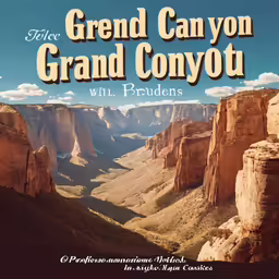 a poster advertising grand canyon and the name of the park