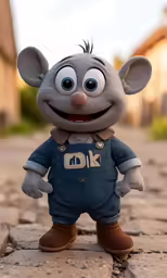 an image of a little mouse doll that is smiling
