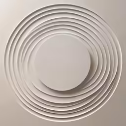 a circle of circles with white paper on the top