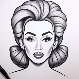 this drawing is inspired by hollywood princess lei lei lei,an artist