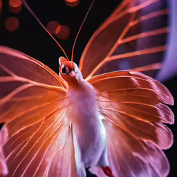 the butterfly is looking for a new spot to fly around