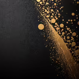gold glitter lines on black with white and black background