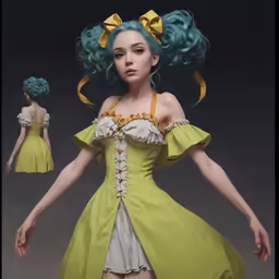 a very large doll that is dressed in a dress