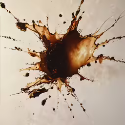 a piece of art that has some liquid on it