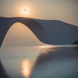 a bridge and body of water near one another