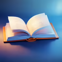 an open book with a circle around it
