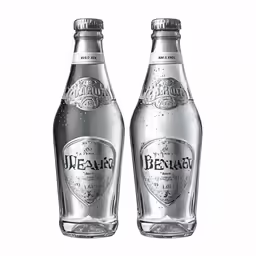 two bottles of ice - cream soda