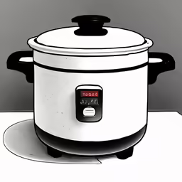 an illustration of a slow cooker with a lid