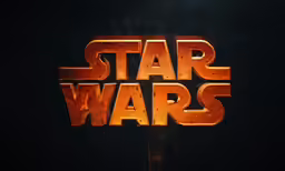 a dark background with the title for the star wars movie