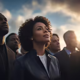 a group of african people standing in front of each other