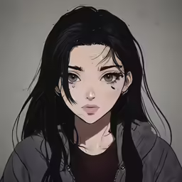 the girl is sitting down and looking sad