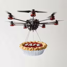 a plate that has a pie on it