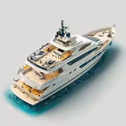 a large white ship floating on water