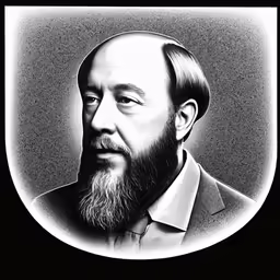 an old portrait with a beard in a black and white picture