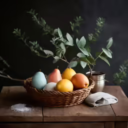 an image of a basket of eggs on a table