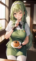 this anime character seems to be posing for her picture