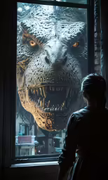 a person standing next to an open window