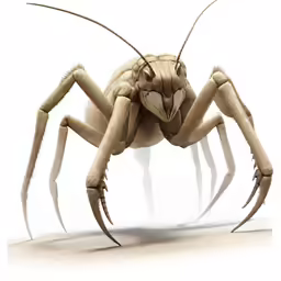 a giant insect with large legs and antennae