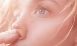 a woman wearing a pair of pink lipstick on her lips