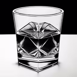 a glass that is on a table