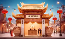 a couple is posing for a photo on the temple
