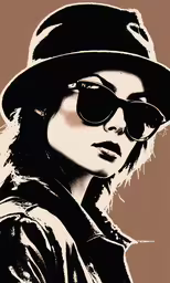 a woman with sunglasses and a hat,a young lady wearing sunglasses and a hat