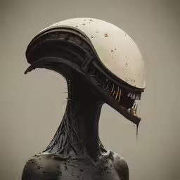a weird creature, with very interesting hair and headpiece
