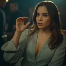 an attractive woman with a smoking cigarette in the middle of a picture
