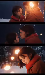 there is two pictures of people embracing each other