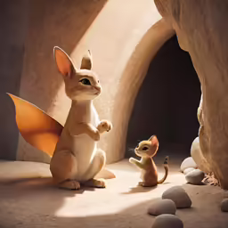 a small figurine of a little cute mouse and an adorable rat