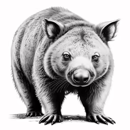 a drawing of a grizzly bear in full growth