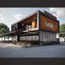 this image is of the outside of a restaurant