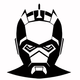 an illustration of the face of a man wearing a helmet