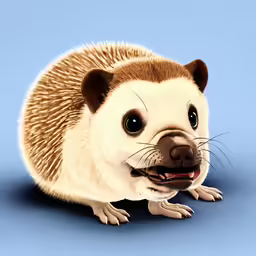 an adorable white skeaber sitting on a blue background
