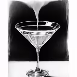 a photo of a martini in a crystal coupe