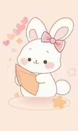 bunny holds up a envelope for someone to open