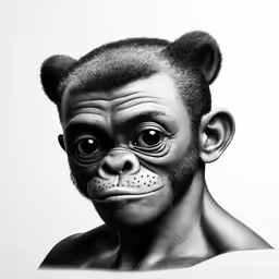 a drawing of a man with an ugly looking face