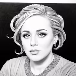 a drawing of a woman with blonde hair