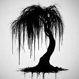an image of a tree with dripping leaves